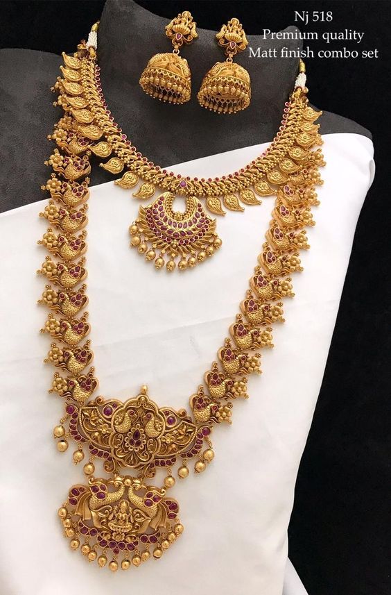 Designer Mala Gold Plated Necklace set